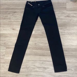 Diesel Black Skinny/Straight-leg Jeans